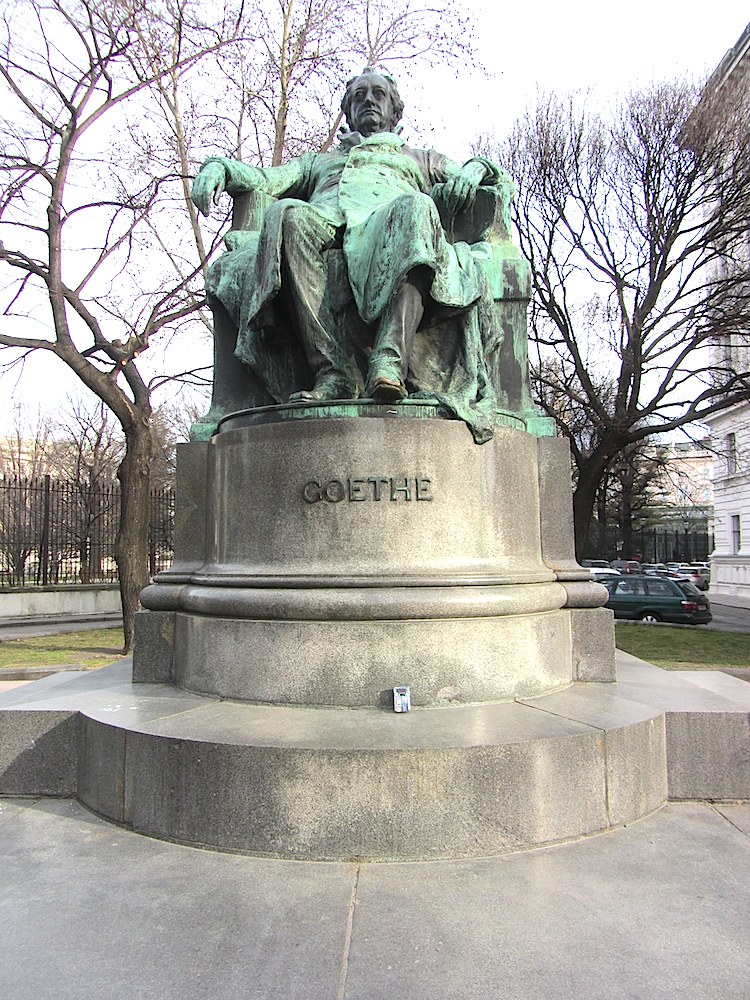Vienna as a whole has very normal levels of ambient radioactivity, but the granite base of the statue of Goethe is a bit hot.