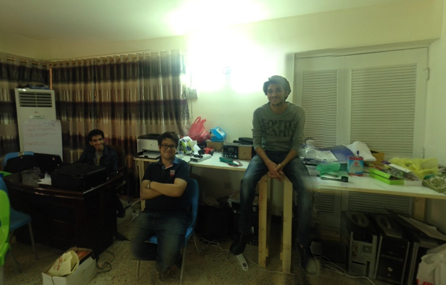 Some of the core team at Fikra Space: Nael, Jeff & Ahmed 